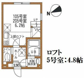 ハーベリーMC(ワンルーム/2階)の間取り写真