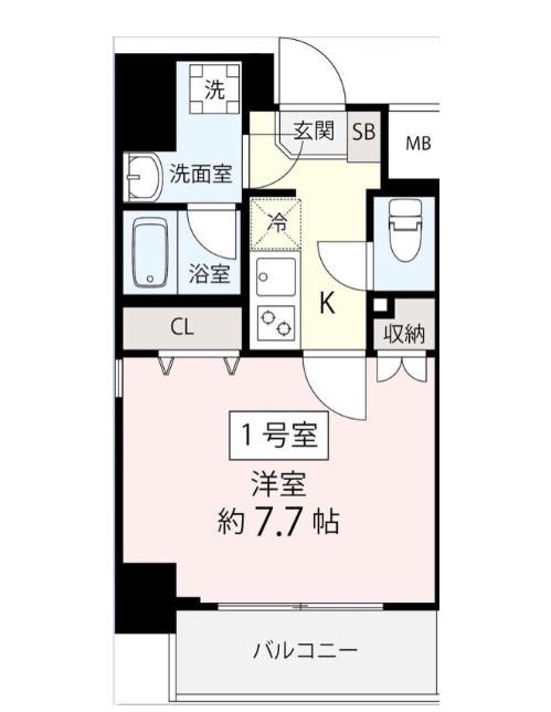 アトレ西葛西(1K/4階)の間取り写真