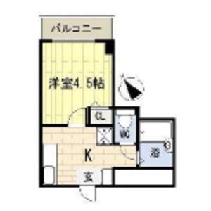 イーズ南春日丘(1K/5階)の間取り写真