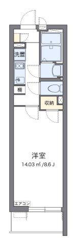 クレイノMIIWA(1K/3階)の間取り写真