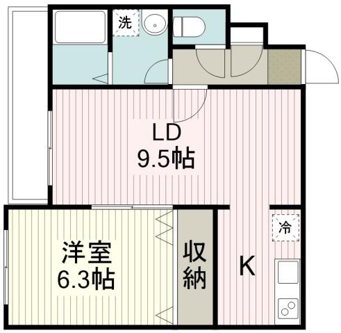 メゾン・ド・大塚(1LDK/1階)の間取り写真