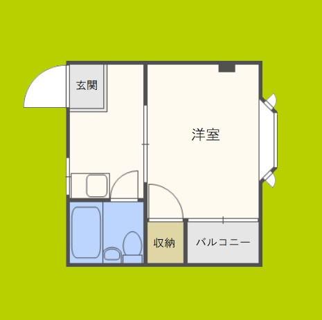 ジュネスシャトー7号館(1K/5階)の間取り写真