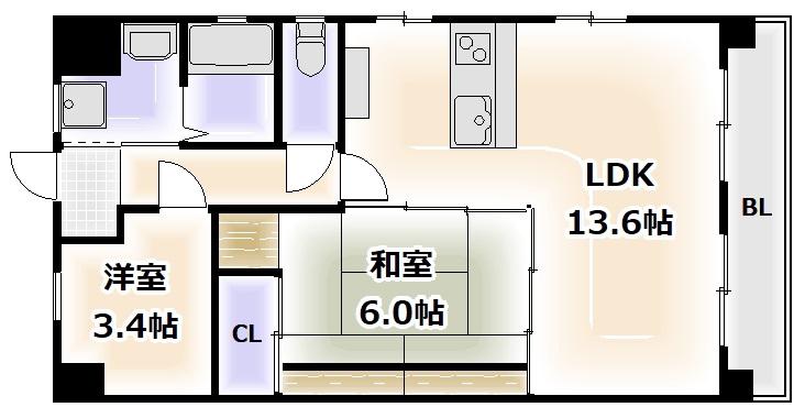 PICCOLO MONDO(2LDK/2階)の間取り写真