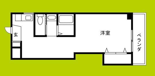 丸中ビル(ワンルーム/4階)の間取り写真