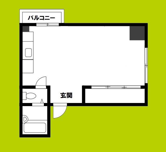 GRAND CORP CATTLEYA (ワンルーム/5階)の間取り写真