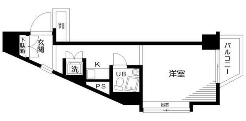 日神パレステージ市川(ワンルーム/2階)の間取り写真