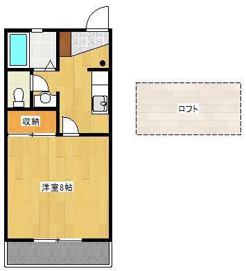 リバーサイド十禅寺(1K/2階)の間取り写真