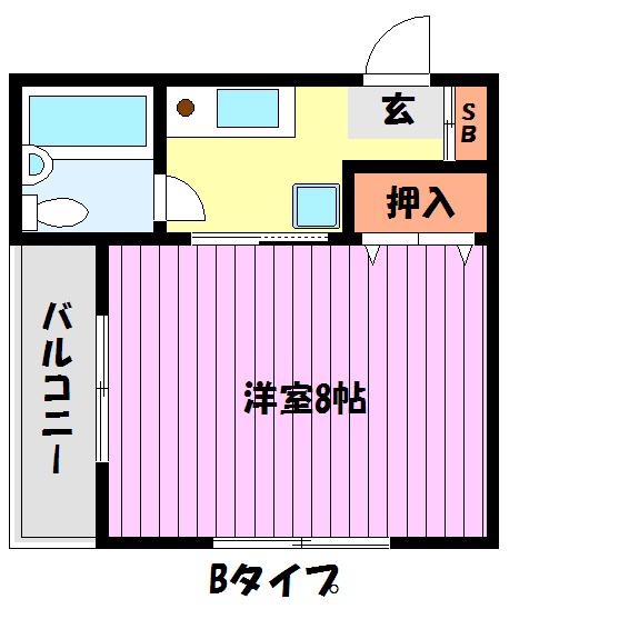 ルミナス御影(1K/3階)の間取り写真