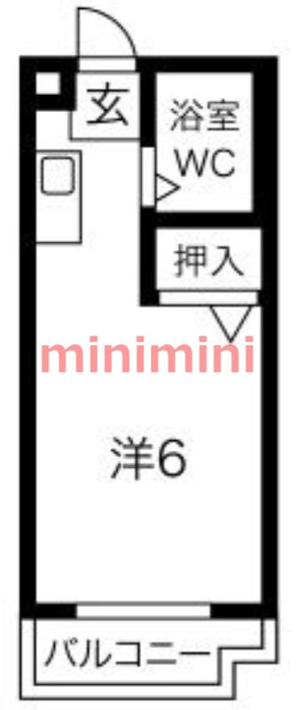 松ヶ丘エンビイマンション(1K/3階)の間取り写真