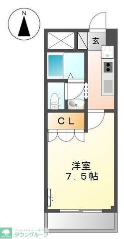 小田急小田原線 鶴巻温泉駅 徒歩1分 3階建 築20年(1K/2階)の間取り写真