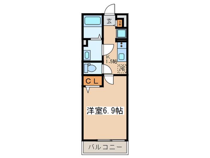 リブリ・シャルマンパル(1K/3階)の間取り写真