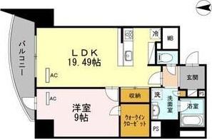 BLANCASA久屋大通(1LDK/10階)の間取り写真