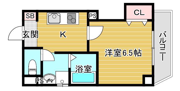 DAP大和田(1K/9階)の間取り写真