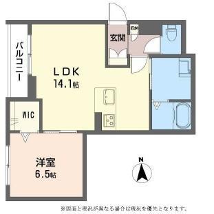 シャーメゾン アプローズM(1LDK/2階)の間取り写真