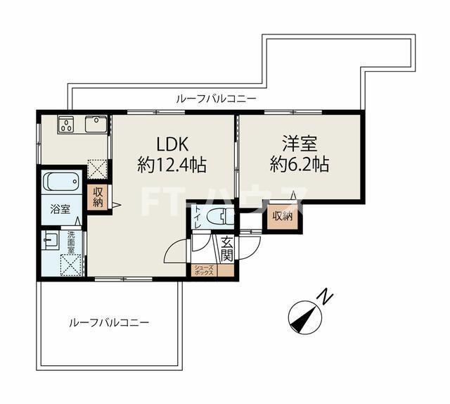 コネクトパークヒルズ八千代台(1LDK/7階)の間取り写真