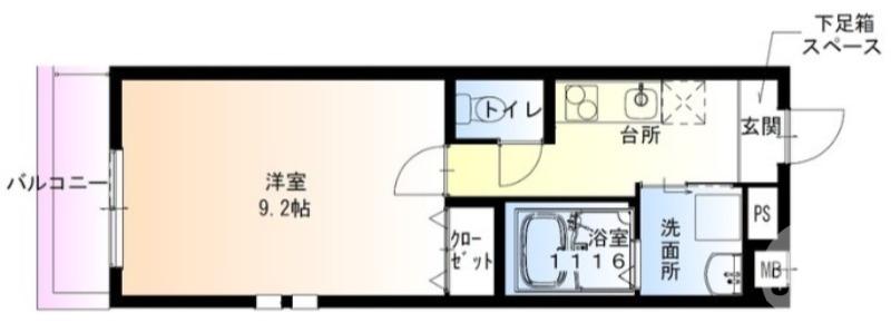 フジパレス北野田I番館(1K/1階)の間取り写真