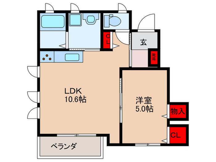 北区志茂5丁目計画(1LDK/1階)の間取り写真