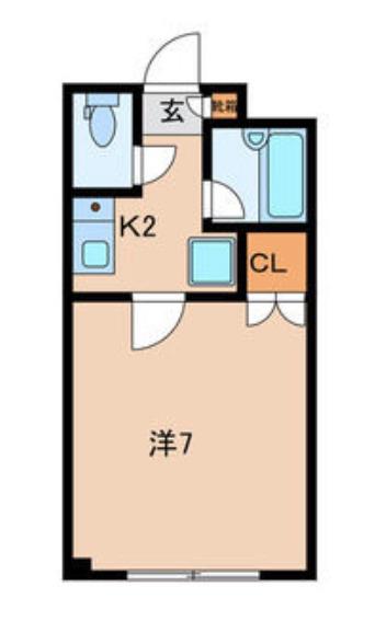 スピカ中山(1K/3階)の間取り写真