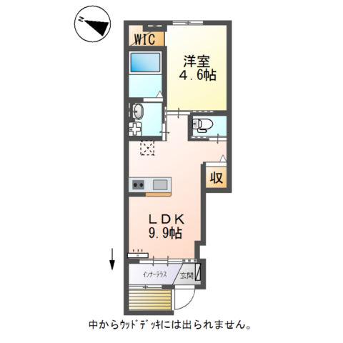 HIBARI(1LDK/1階)の間取り写真