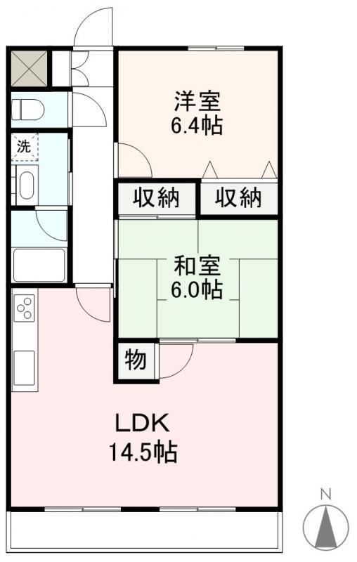 ロワールメゾン(2LDK/3階)の間取り写真