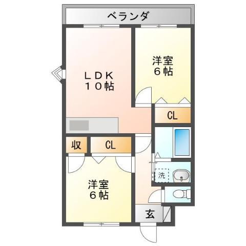 ベラーノ71(2LDK/3階)の間取り写真