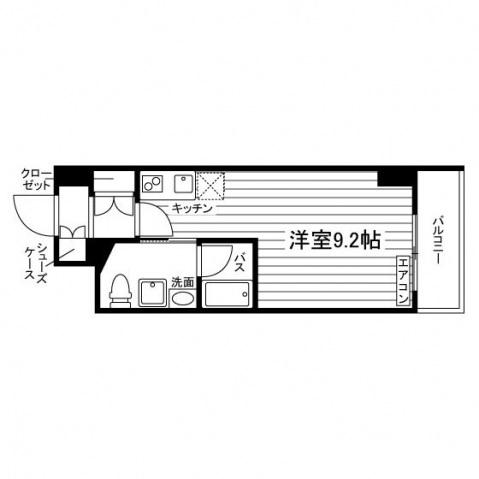 アルク大和町Ⅱ(ワンルーム/8階)の間取り写真
