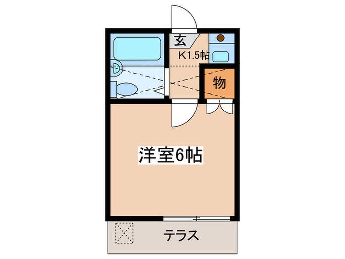 レオパレス渋沢(1K/1階)の間取り写真