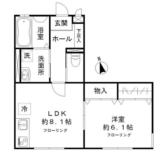 プレシャス ジュノー(1LDK/1階)の間取り写真