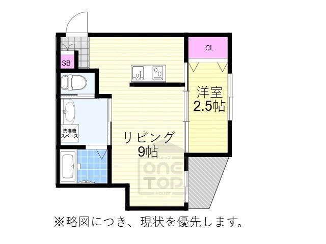 リアコート関大前Ⅱ(1LDK/1階)の間取り写真