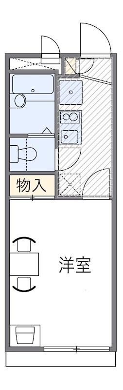 玉川学園アパート(1K/2階)の間取り写真
