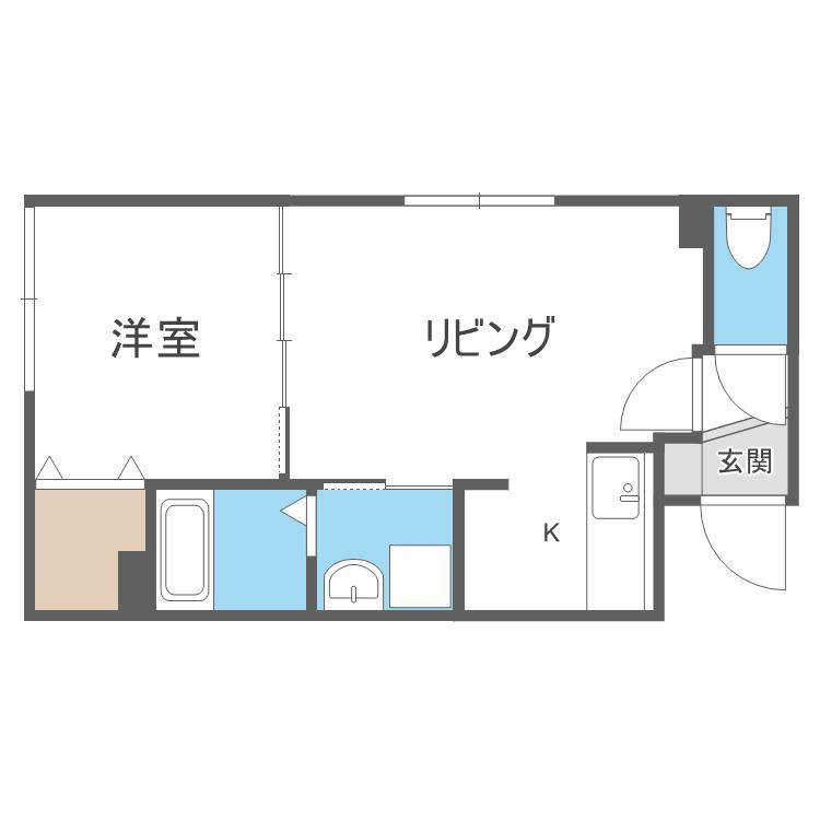 K・Sー11(1LDK/2階)の間取り写真