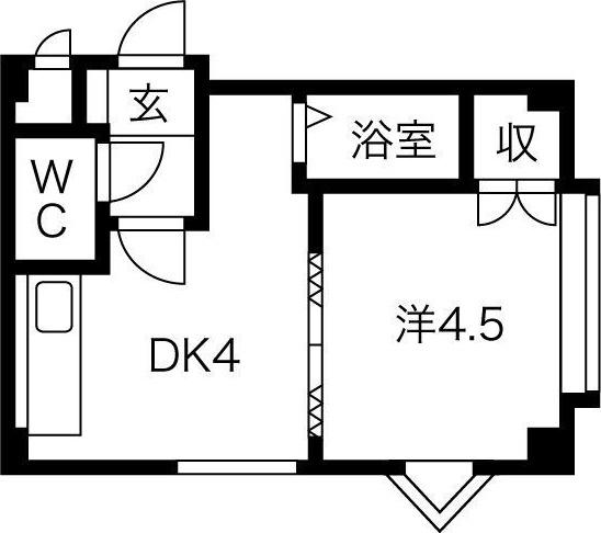 SERAM BLD北大通(1DK/6階)の間取り写真