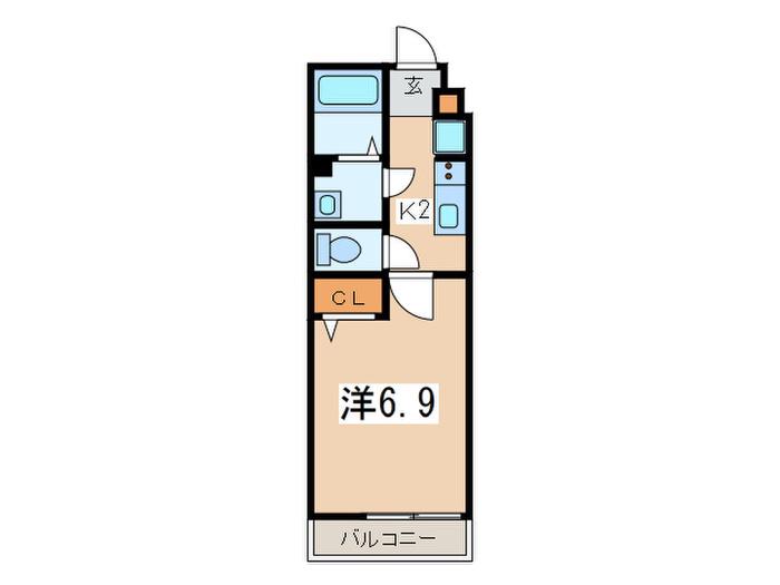 リブリALBATROSS(1K/1階)の間取り写真