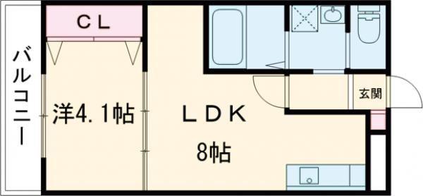 ESCALA四條畷(1LDK/2階)の間取り写真