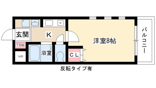 CROWN HILLS(1K/2階)の間取り写真