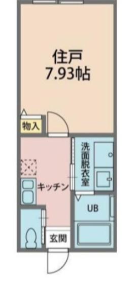 カインドネス東大和(1K/1階)の間取り写真