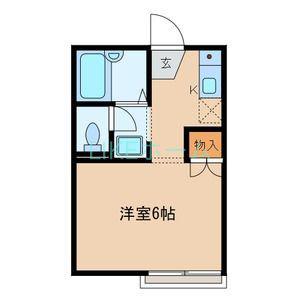 エリール中山(1K/3階)の間取り写真