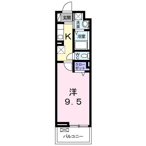 アビタシオン吉祥院(1K/2階)の間取り写真