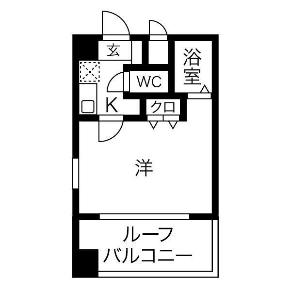 エスリード梅田東(1K/7階)の間取り写真