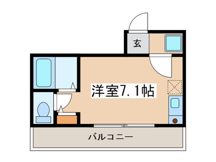 ル・シェル(ワンルーム/3階)の間取り写真