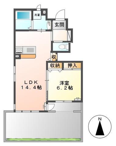 Dフィールド(2LDK/1階)の間取り写真