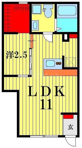 ARCENCIELOSHIAGE(1SLDK/1階)の間取り写真