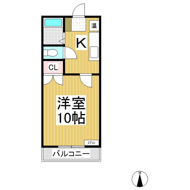 スコラハウスS(1K/1階)の間取り写真