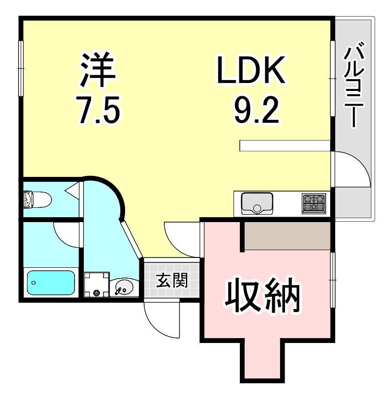 神陵台厚生年金5号棟(2LDK/3階)の間取り写真