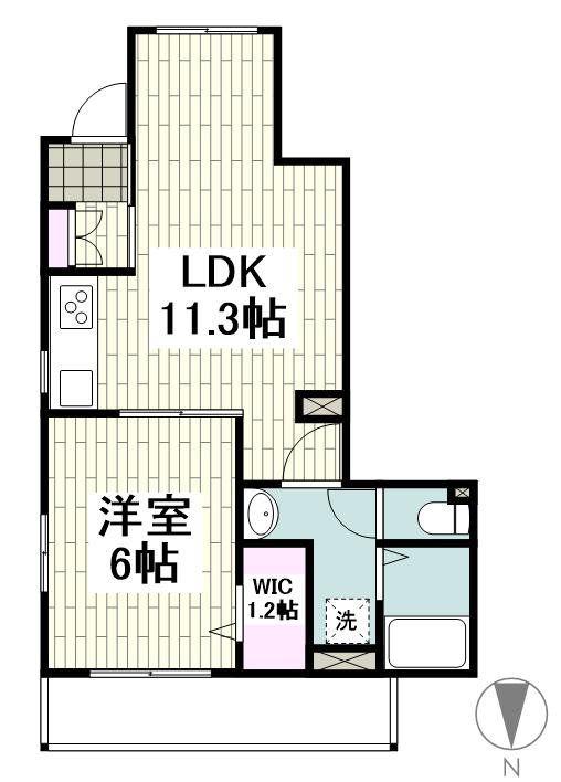 MAISON 風(1LDK/1階)の間取り写真