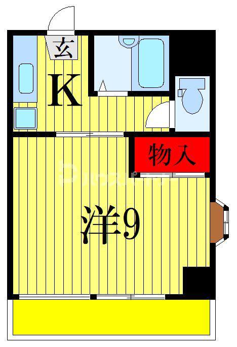 メゾン高洲(1K/2階)の間取り写真