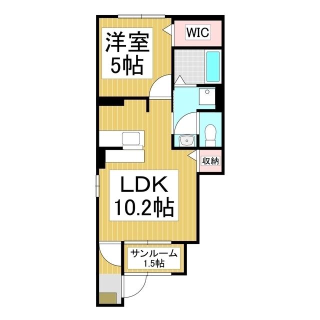 グランライト A(1LDK/1階)の間取り写真
