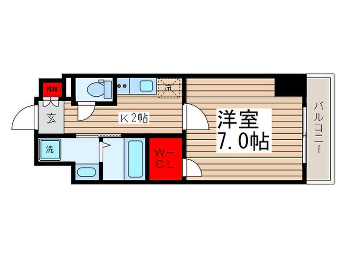 ESTEM COURT KAMEIDO TOKYO イースト(1K/11階)の間取り写真