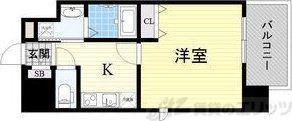 ALZA松ヶ枝2(1K/10階)の間取り写真