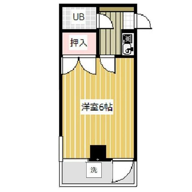 ステートサイド鷺沼(1K/3階)の間取り写真